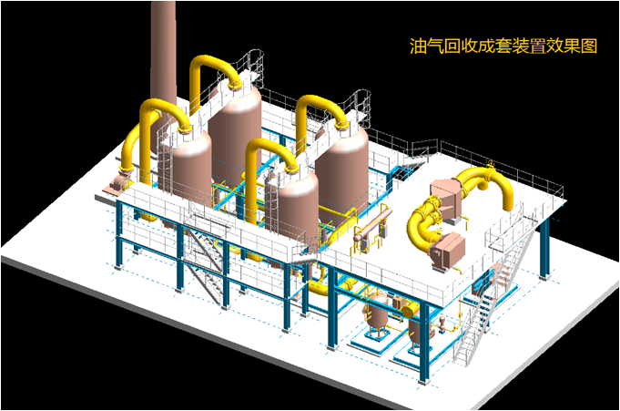 新疆某油气回收装置三维工程设计